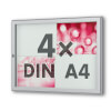 Tesus 30 E flacher Wand - Schaukasten eckig Format für 4 × DIN A4 Blätter