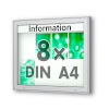 Plenum 65 E Wand - Schaukasten eckig Format für 8 × DIN A4 Blätter