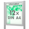 Plenum 65 E Freistehender Schaukasten eckig Format für 12 × DIN A4 Blätter