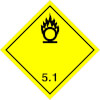 SafetyMarking Gefahrzettel nach ADR Klasse 5.1, Entzündend (oxidierend) wirkende Stoffe