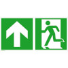 Rettungsschild - nachleuchtend Rettungsweg (Kombischild)