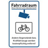 Hinweisschild Fahrradraum -  Nur für Fahrräder  -  Videoüberwachung