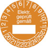 Prüfplakette - Elektr. geprüft gemäß 20-25 [20-25]