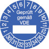 Prüfplakette - Geprüft gemäß VDE 30-35 [30-35]