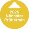 Jahresprüfplakette - Nächster Prüftermin in Jahresfarbe