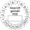 Prüfplakette - Geprüft gemäß VDE 23-28 [23-28]