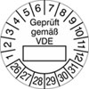 Prüfplaketten - Geprüft gemäß VDE weiß / schwarz