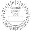 Prüfplakette - Geprüft gemäß VDE 28-33 [28-33]