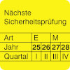 Prüfplakette Nächste Sicherheitspr. 25-28 [25-28]
