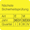 Prüfplakette Nächste Sicherheitspr. 30-3 [30-33]