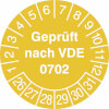 Prüfplakette Geprüft nach VDE 0702
