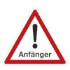 Hinweisschild für Kraftfahrzeuge Anfänger