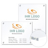 Individuell gefertigtes Praxis - / Kanzleischild Acrylglas 8, 0 mm transparent, Ecken spitz,  4 Bohrungen