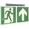 Fluchtwegschild zur Deckenmontage zur einseitigen Fluchtwegkenneichnung aufwärts