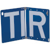 Hinweisschild für Kraftfahrzeuge T.I.R - Schild, klappbar,  ohne Trennpunkte
