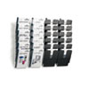 FLEXIPLUS Prospektspendersystem 2 Einzelspender, für Format DIN A4, schwarz oder transparent, 