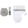 Hygostar Quick&Clean Kit Single Edelstahl Handschuhset mit magnetischer Ablage für Bäckereien