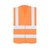 Warnschutzwesten Warnbekleidung mit Quer - und Längsstreifen Farbe: fluoreszierend orange