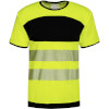 Korntex EOS HiVis T - Shirt mit schwarzer Brust Signalgelb aus atmungsaktiven Material und mit 2 Reflexstreifen