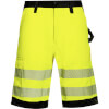 Korntex EOS HiVis Shorts Signalgelb mit zwei Reflexstreifen und seitlicher Cargotasche
