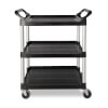 Rubbermaid Servicewagen Transportwagen mit 3 Ebenen und 4 Lenkrollen