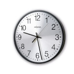 Peweta Quarzuhr Metallgehäuse 30 cm Ziffernblatt mit arabischen Zahlen, rundschliff Ziffernblatt