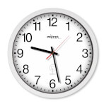 Peweta Funkwanduhr Kunststoffgehäuse 35 cm Ziffernblatt mit arabischen Zahlen, geräuschloses Uhrwerk (kein Ticken)