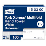 Tork 150300 Xpress Multifold-Handtücher Universal 2-lagig für Spendersystem H2
