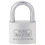 Burg Wächter Zylinder-Vorhangschloss AluTitan 770 50 massiver Aluminiumkörper, doppelt verriegelt