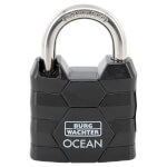 Burg Wächter Zylinder-Vorhangschloss Ocean 490 Ni 40 massiver Messingkörper mit Kunststoffmantel Seewasserfest