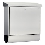 Burg Wächter Edelstahl-Briefkasten InoxStar 4710 Ni mit Schutzlack, versiegelt und Zeitungsbox