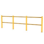 boplan Rammschutzgeländer HD Light Fußwegbegrenzung zum Schutz von Fußgängerverkehr, Flex Impact