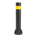 boplan Rammschutz Poller Bollard 125L mit Streifen Anfahrschutzpoller mit 2,5 kJ Schlagfestigkeit, Flex Impact