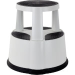 Rollhocker Premium Kunststoff Mobil-Step rutschsicher, mit großem Gummistandsring bis 265 kg Tragkraft