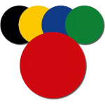 Stellplatzmarkierung zur Lagerplatzkennzeichnung Typ: Ronde, PVC selbstklebend, sofort befahrbar