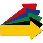 Stellplatzmarkierung zur Lagerplatzkennzeichnung Typ: Pfeil, PVC selbstklebend, sofort befahrbar