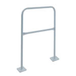 Mottez Schutzbügel verzinkt mit Bodenplatte zum Aufschrauben zum Schutz von Maschinen oder Wegen