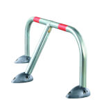 Mottez Parkbügel 3 Fuß gleichschließend klappbare Parkplatzsperre mit 3 Füssen