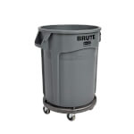 Rubbermaid Sparset Brute Abfalleimer 76 l mit Transportroller bruchsicherer Abfallbehälter für Innen- und Außenbereiche