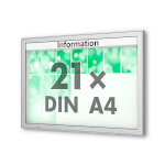 Plenum 65 E Wand-Schaukasten eckig Format für 21 × DIN A4 Blätter
