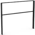 WSM Fahrrad-Anlehnbügel 9620 Black Edition Flachstahlbügel mit Knierohr zum Einbetonieren