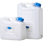 Hünersdorff Wasser Kanister Profi aus bruchsicherem HDPE mit UV Schutz und Auslaufhahn