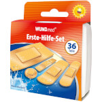 Wundmed Erste-Hilfe-Set 36-teilig wasserabweisendes Pflastersortiment in einer Kunststoffbox