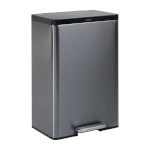 Rubbermaid Tretabfalleimer Elite hochwertiger Edelstahl-Abfalleimer mit Softclose und Beutelhalter