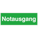 Rettungsschild - nachleuchtend Notausgang