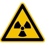 Warnschild Warnung vor radioaktiven Stoffen...