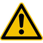 Warnschild Warnung vor einer Gefahrstelle