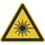 Warnschild Warnung vor Laserstrahl
