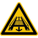 Warnschild Warnung vor Förderanlage im Gleis