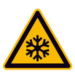 Warnschild Warnung vor Kälte